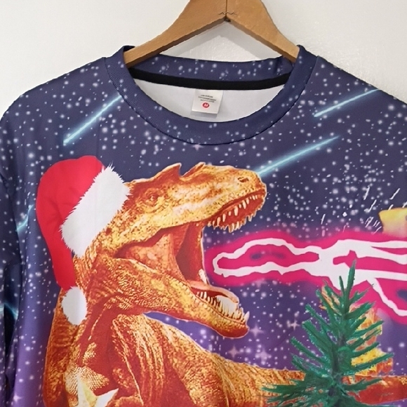 Dinosaur Christmas Sweater - Picture 3 of 8